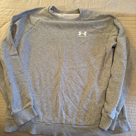 Under Armour Heather Gray Fleece Sweatshirt - Picture 1 of 3